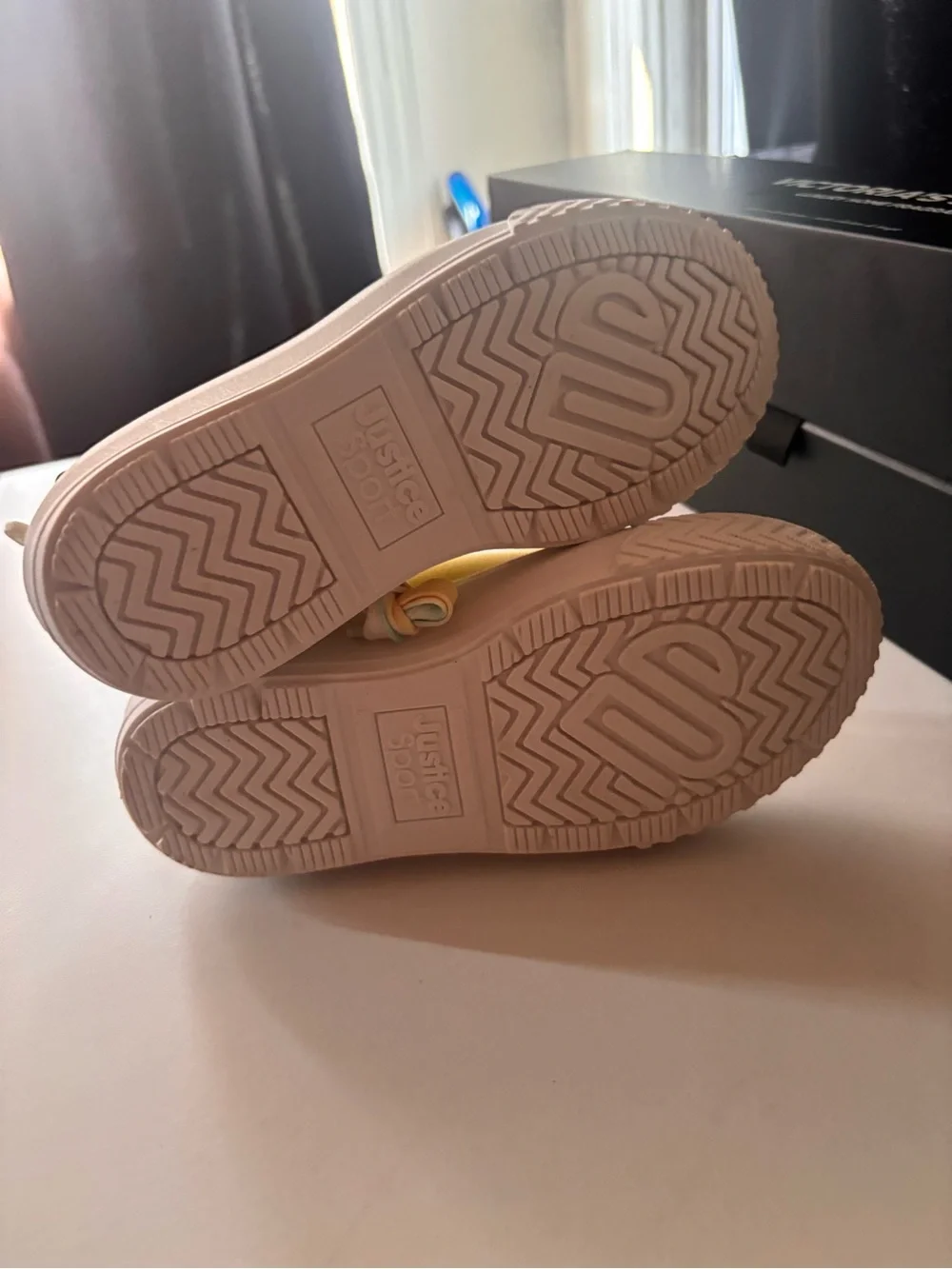 Justice Yellow Canvas Kids Sneakers with White Toe